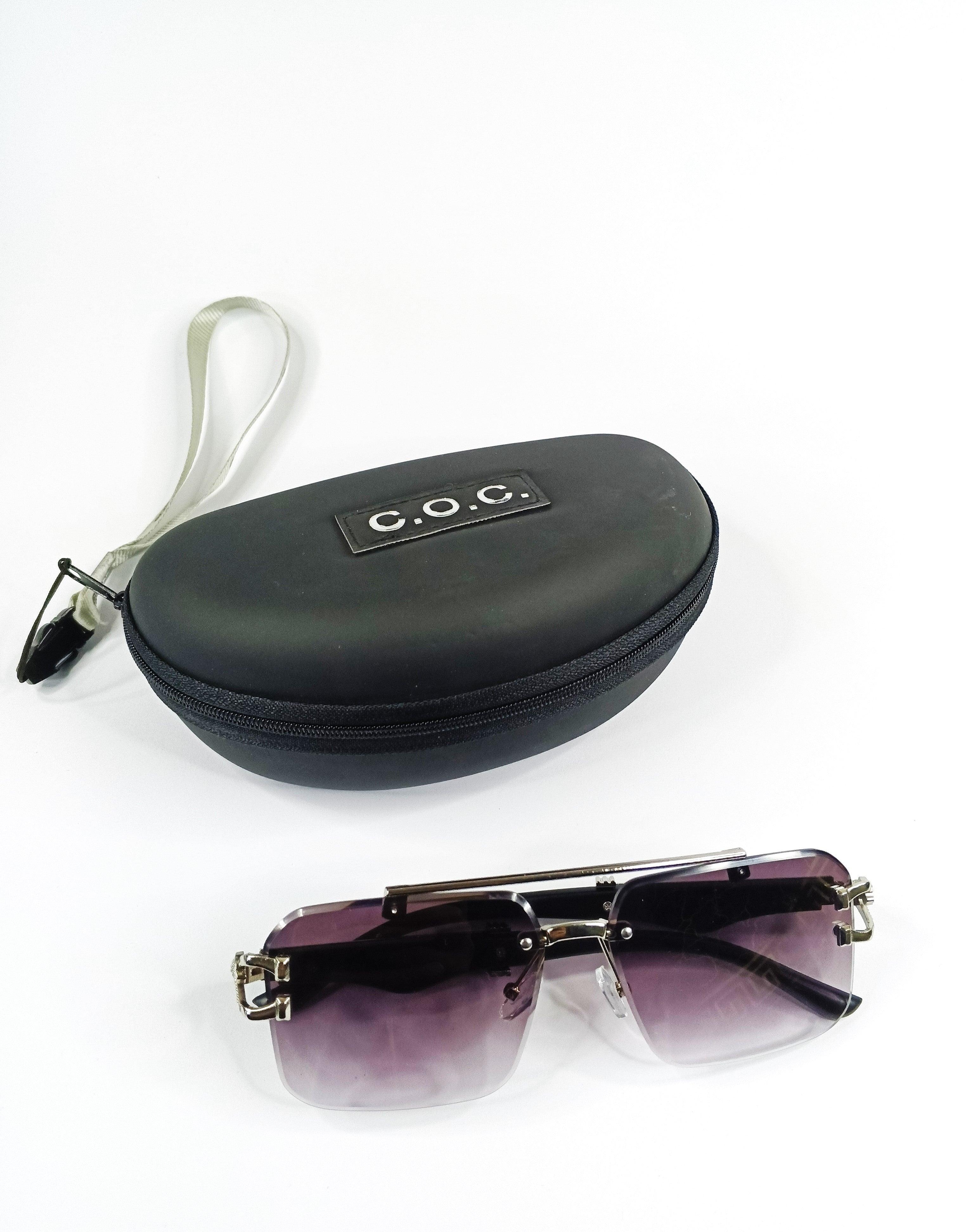 Aureza Bold - Normal Sized Square Sunglasses with Coco Pouch