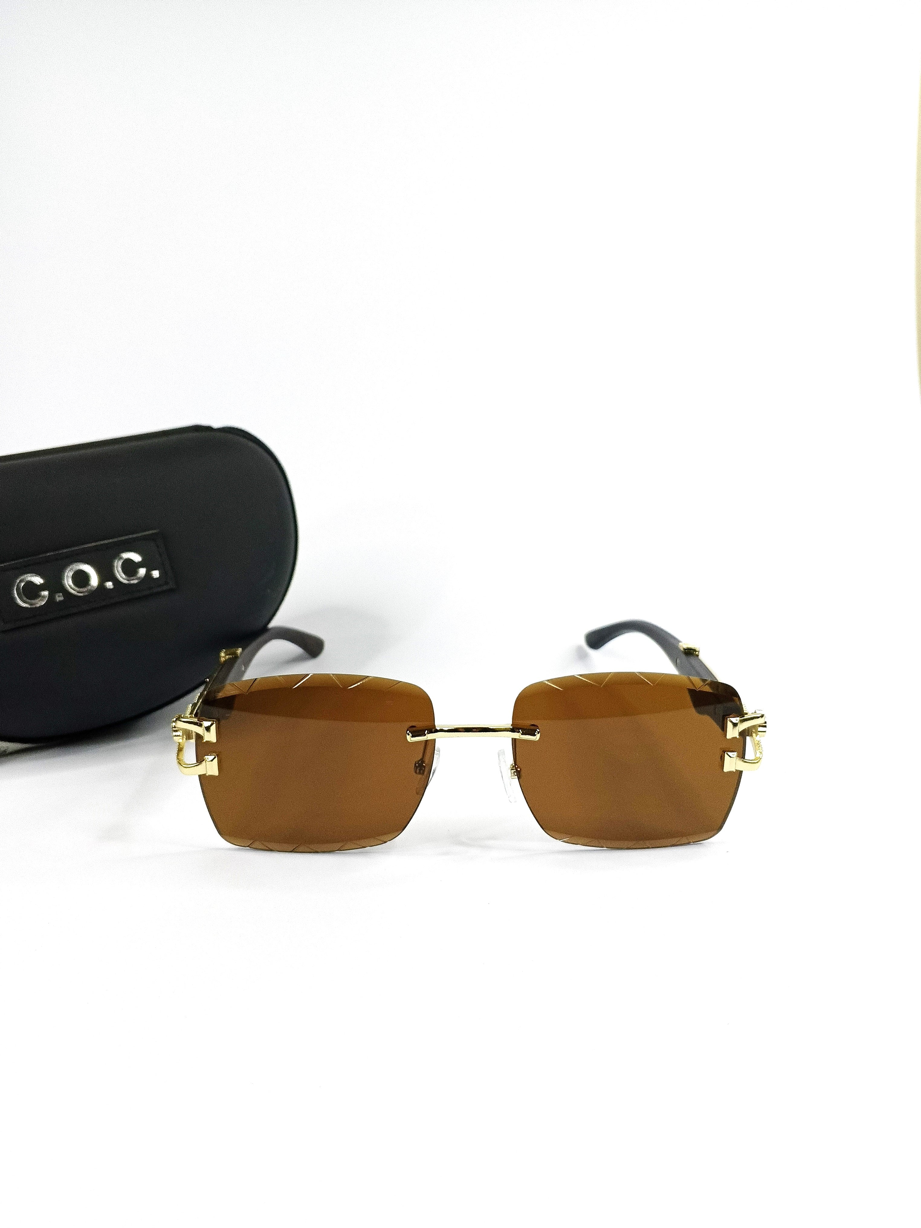 Aureza Luxe - Oversized Square Sunglasses With Coco Pouch