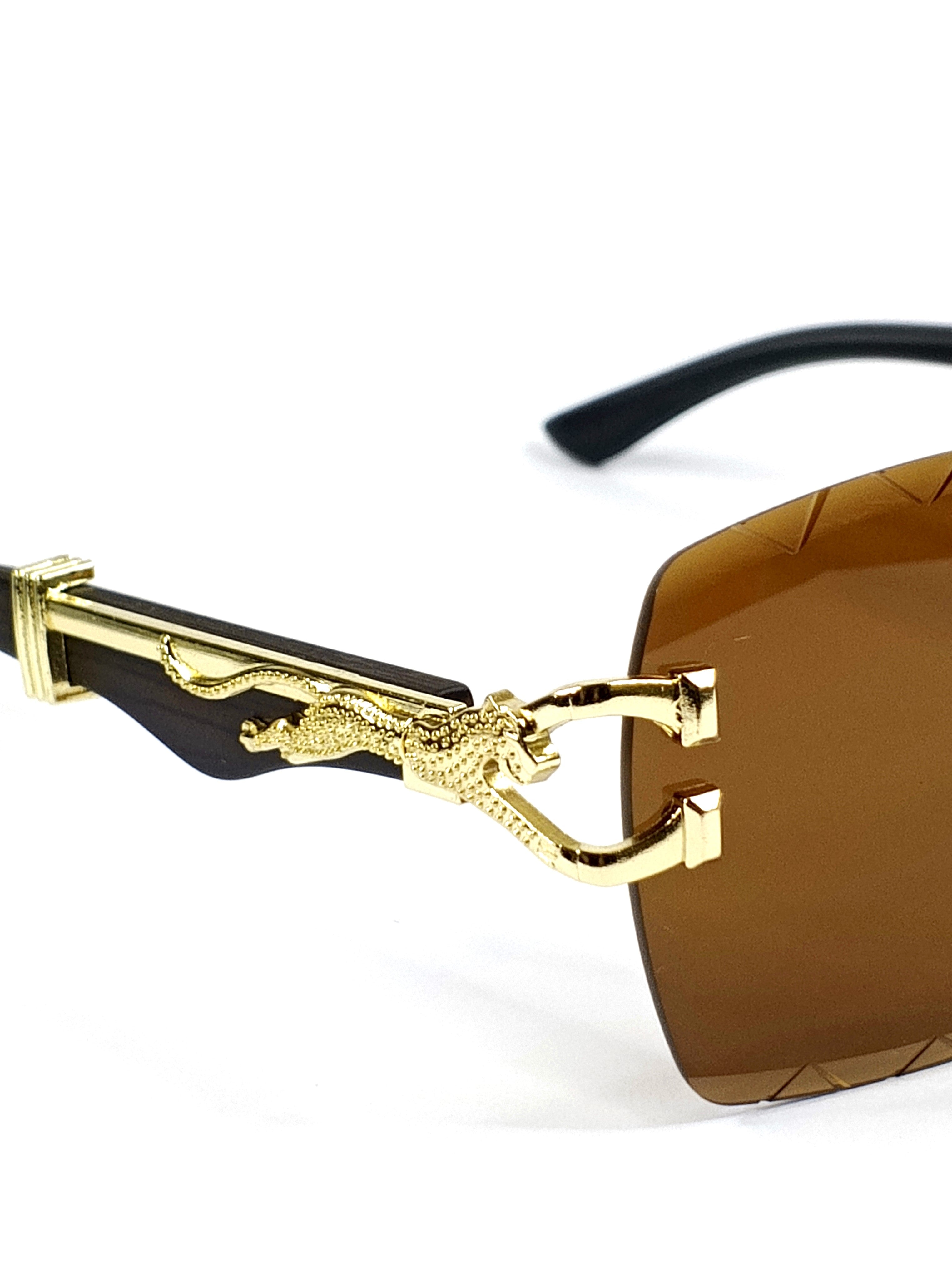 Aureza Luxe - Oversized Square Sunglasses With Coco Pouch