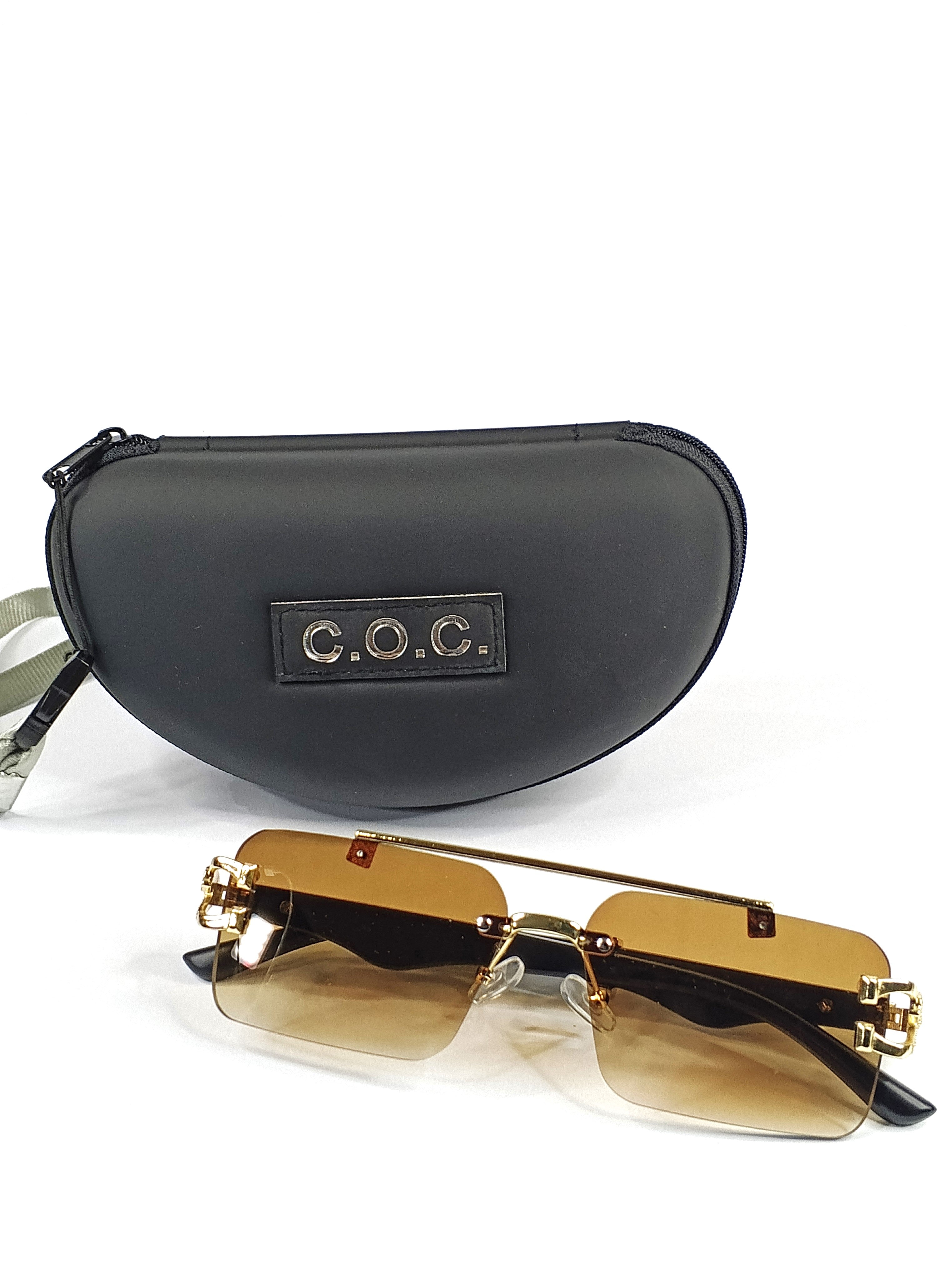 Aureza Bold - Normal Sized Square Sunglasses with Coco Pouch