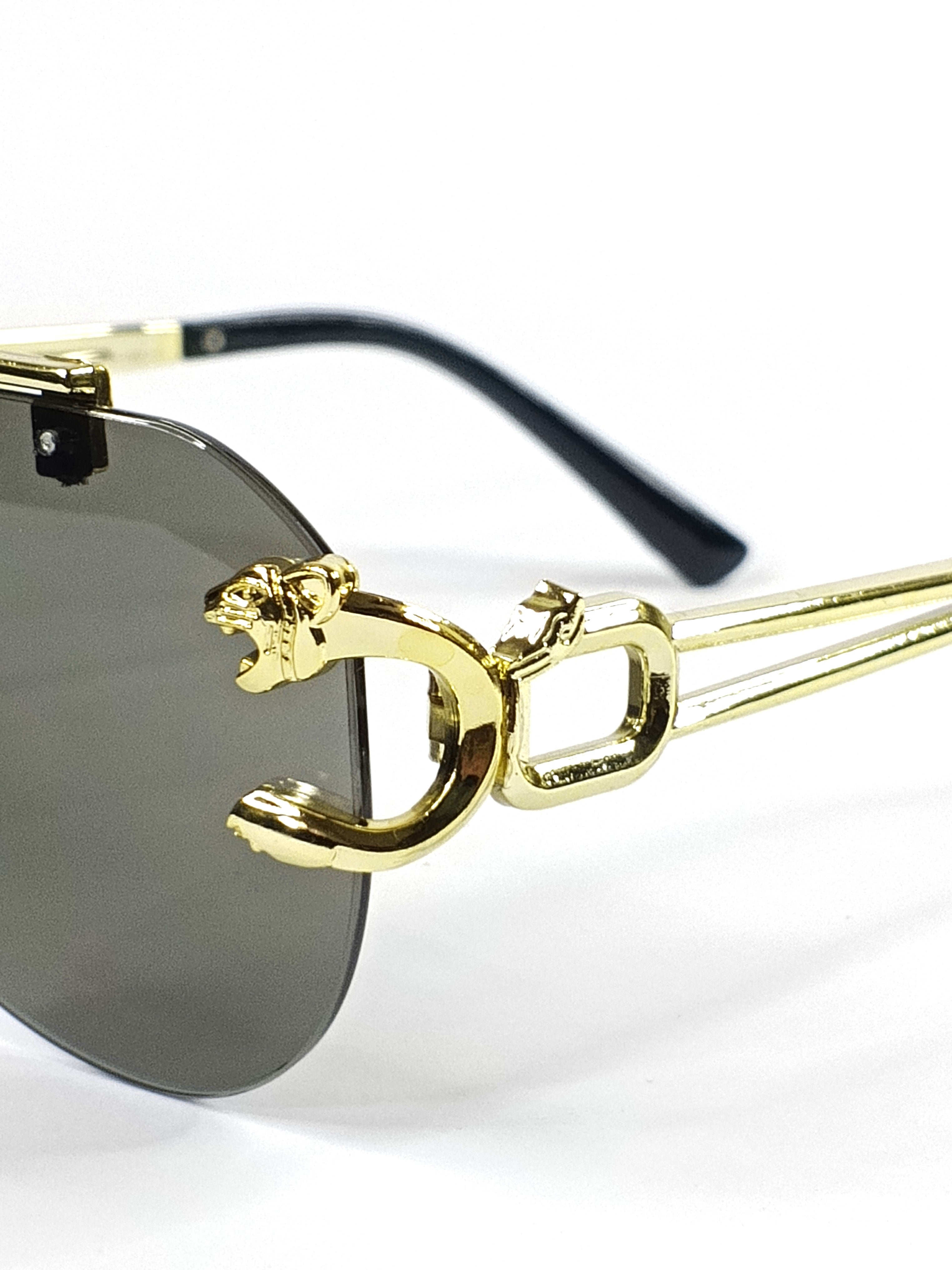 Aureza Lion Face Round Sunglasses