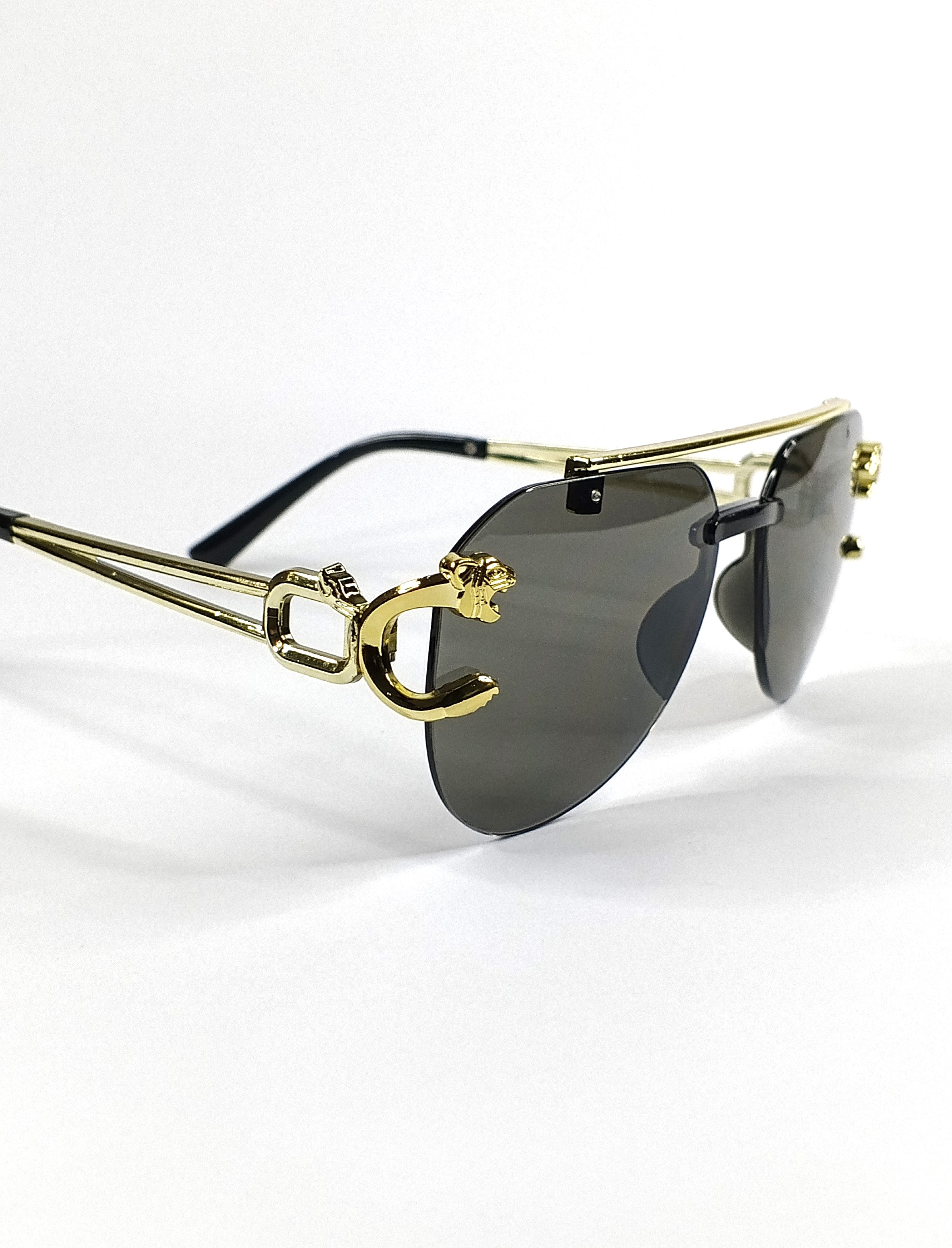 Aureza Lion Face Round Sunglasses