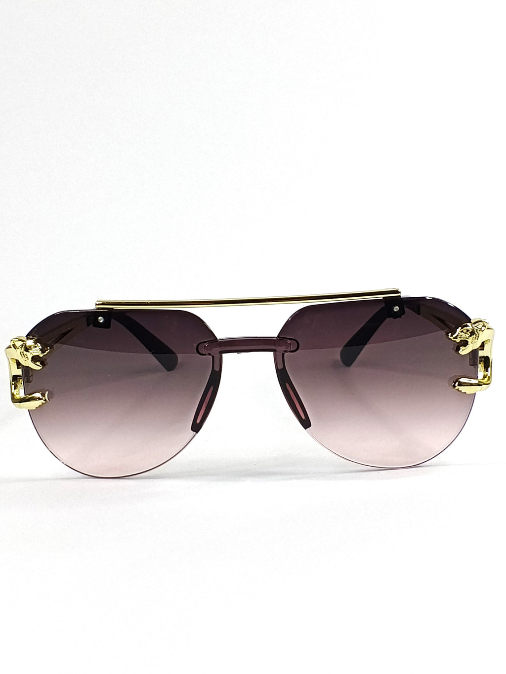 Aureza Lion Face Round Sunglasses