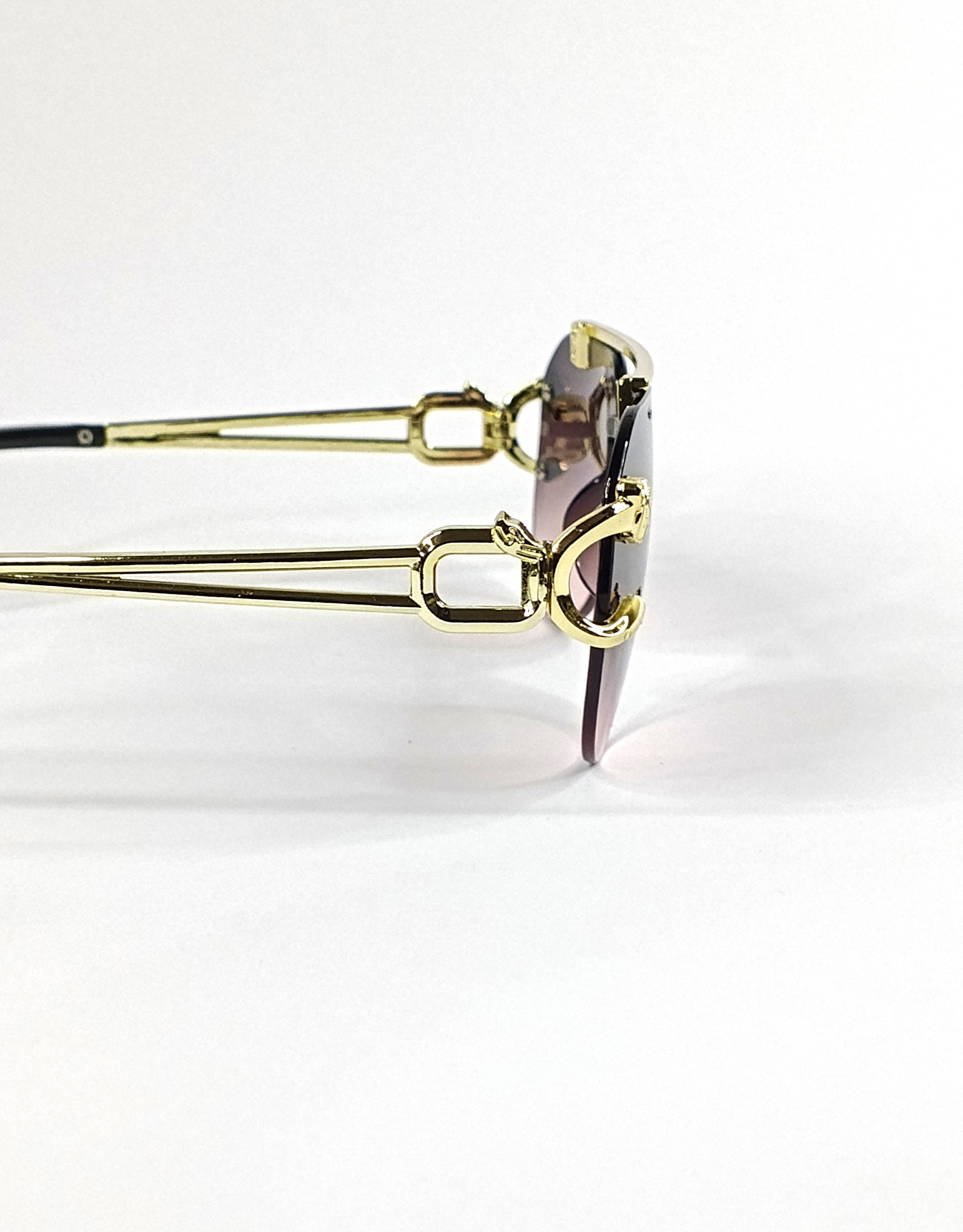 Aureza Lion Face Round Sunglasses