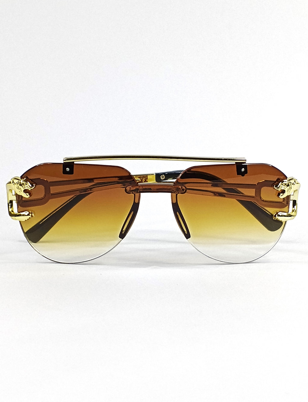 Aureza Lion Face Round Sunglasses